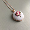 Embroidered Flower Bouquet Necklace by And Other Adevntures