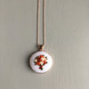 rose gold fall floral necklace embroidery by And Other Adventures