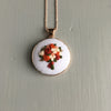 embroidered fall bouquet necklace by And Other Adventures