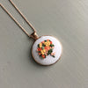 hand stitched floral bouquet necklace by And Other Adventures