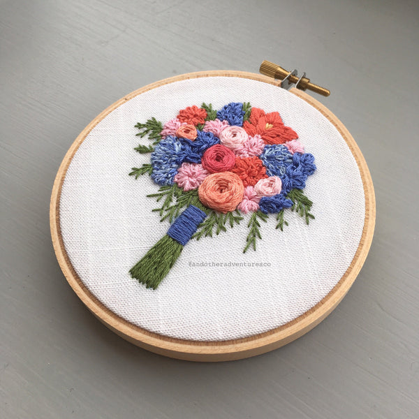 The Bloom Collection - The Elise Bouquet Hand Embroidery PDF