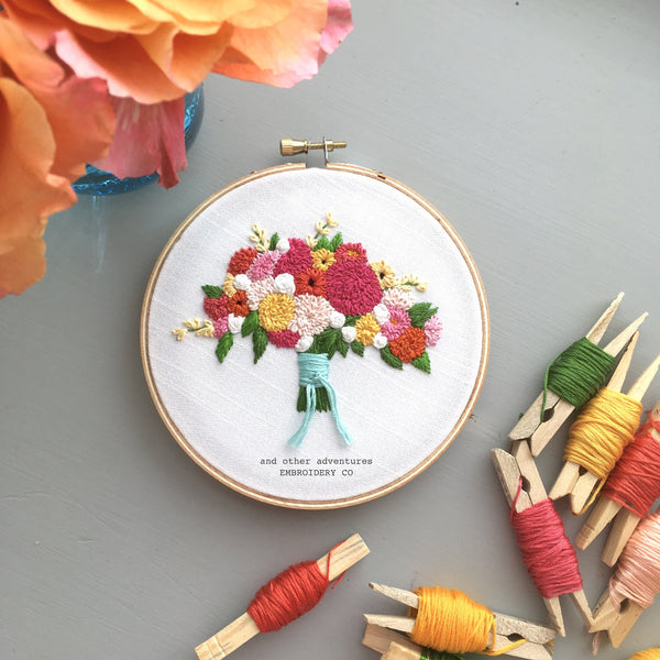 The Bloom Collection - The Adrianna Bouquet Embroidery Pattern - And ...