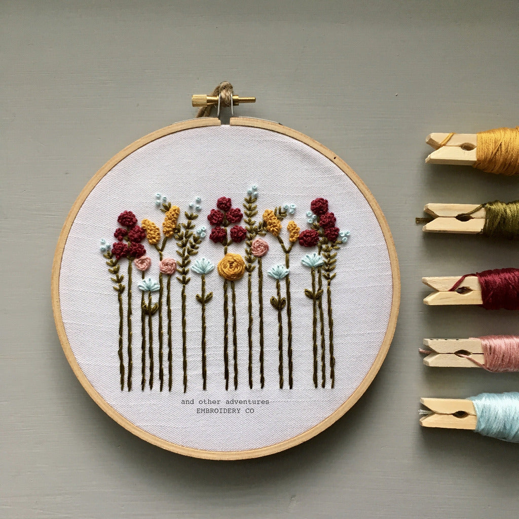 Embroidery Kit - Autumn Wildflowers - And Other Adventures Embroidery Co