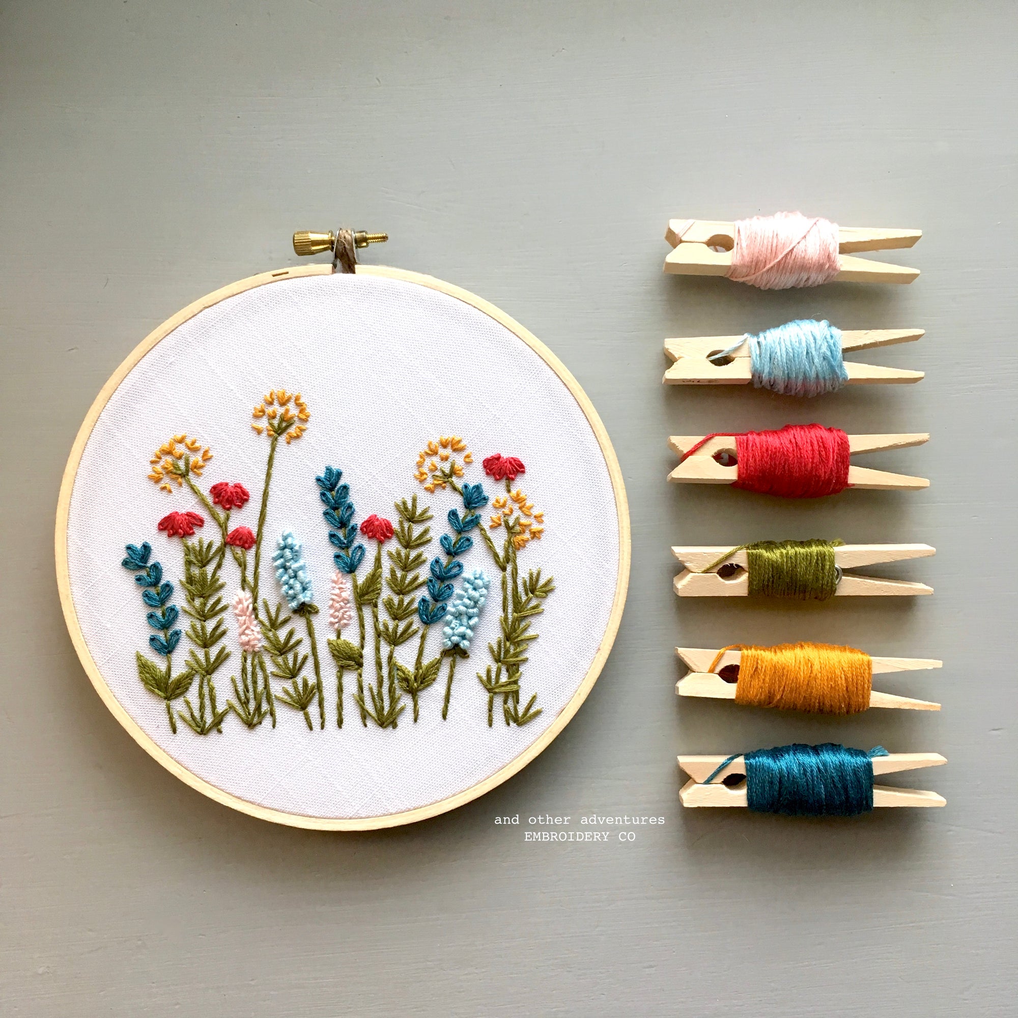 Beginner Hand Embroidery Kit - Wildwood in Teal - And Other Adventures  Embroidery Co
