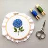 Blue Hydrangea DIY Hand Embroidery Pattern by And Other Adventures Embroidery Co