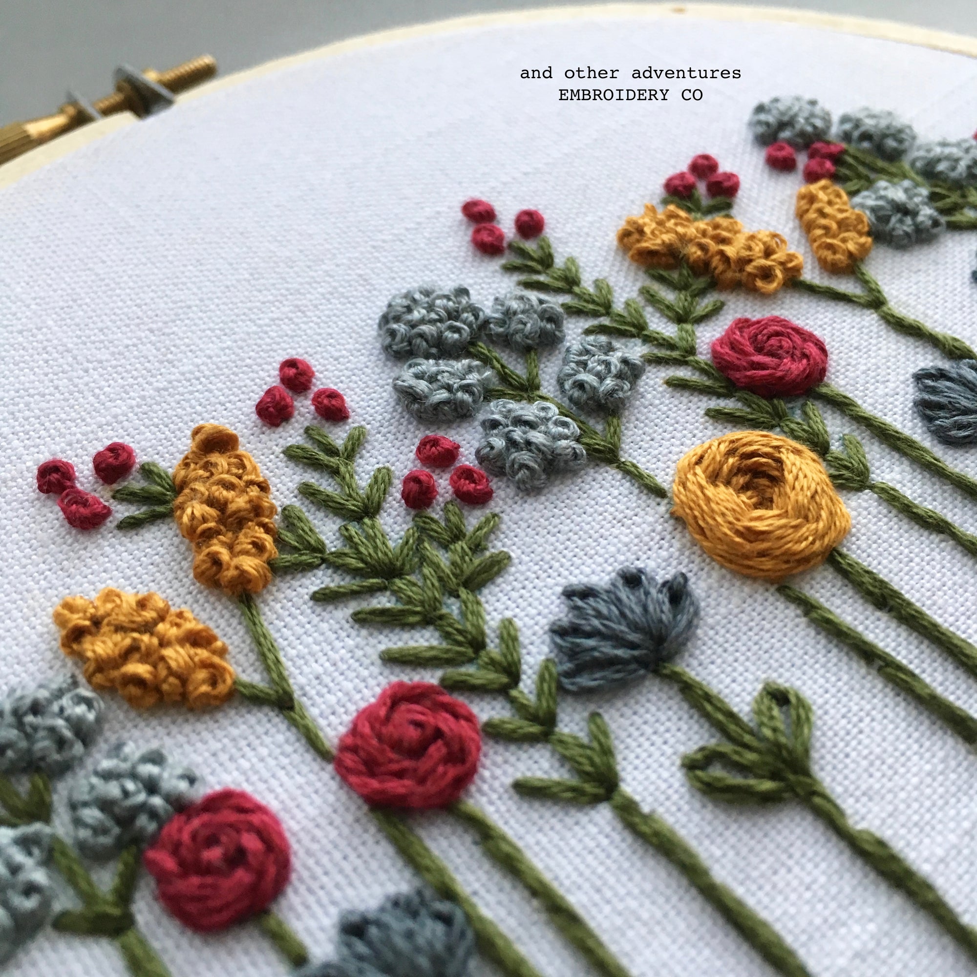 Floral Embroidery Hoop Art - And Other Adventures Embroidery Co