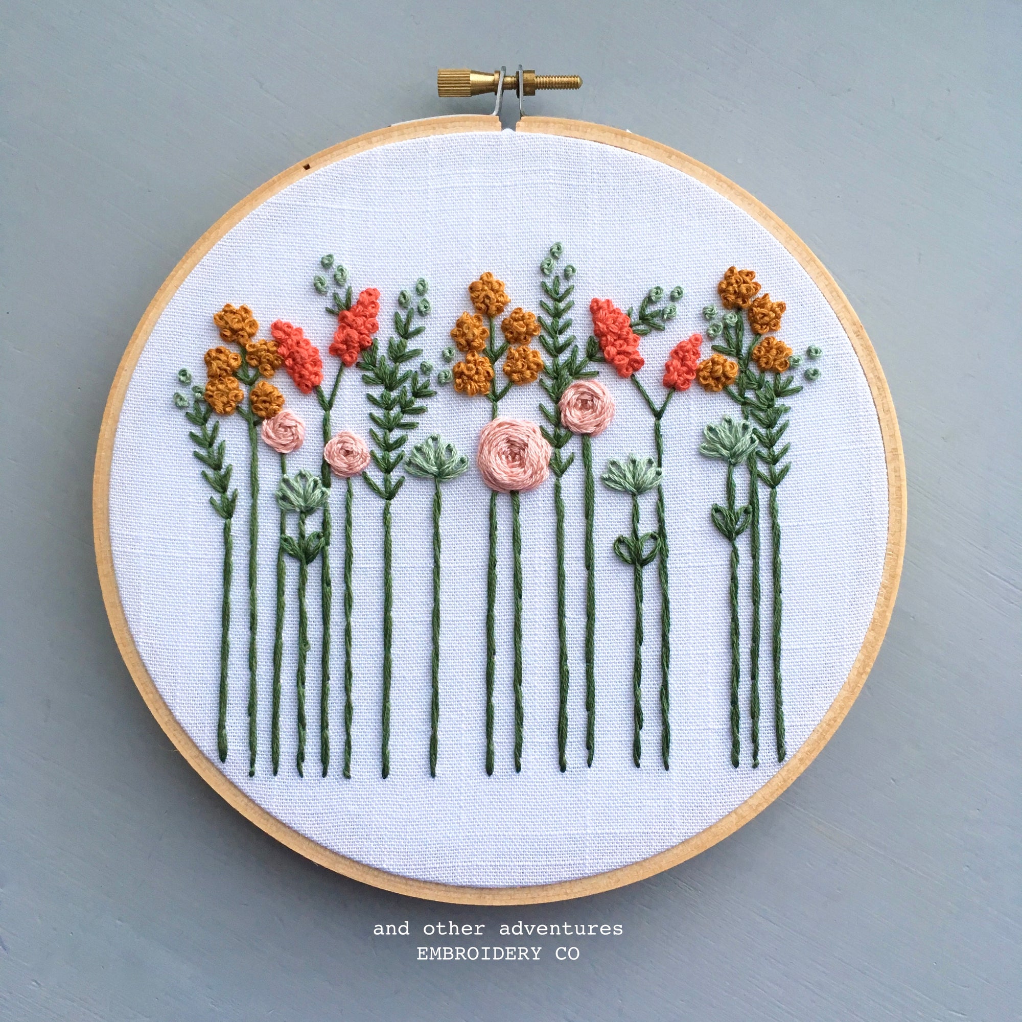 Floral Embroidery Hoop Art - And Other Adventures Embroidery Co, Embroidery  Hoop 