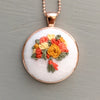 floral necklace embroidery