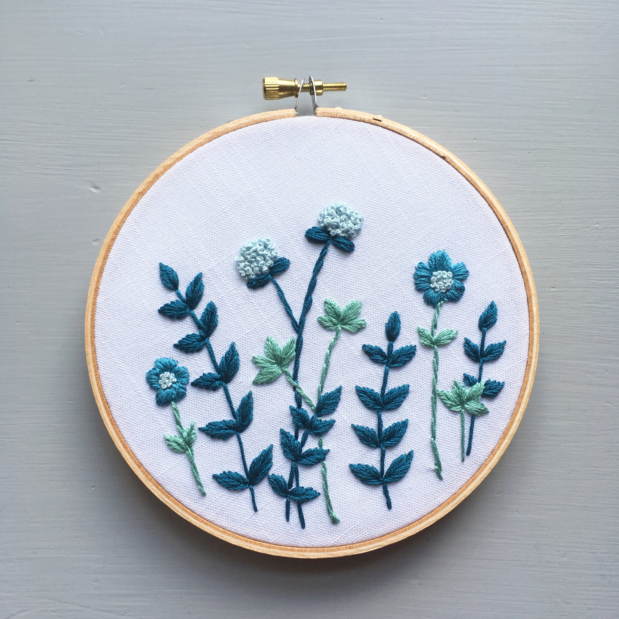 Ocean Blues Embroidery Hoop