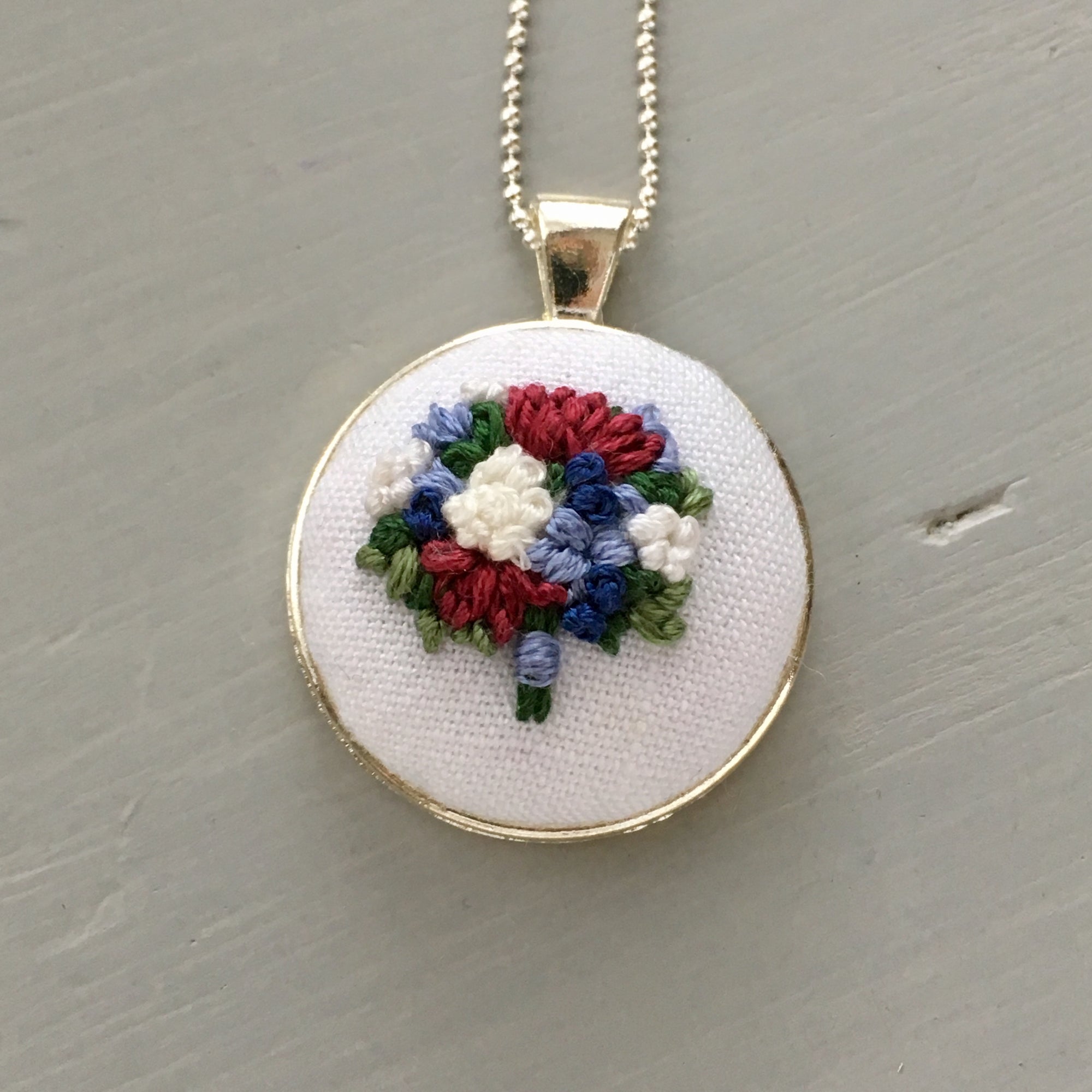 hand embroidered necklace