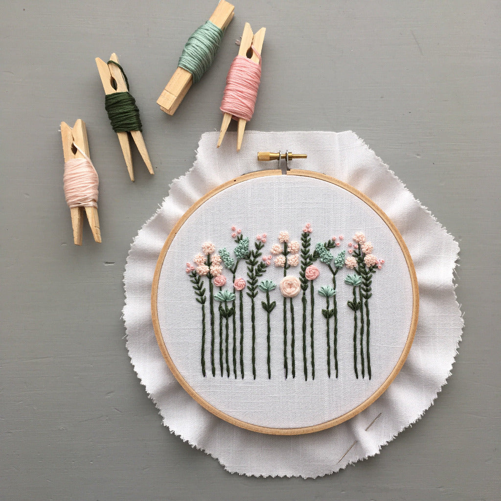 Pastel Wildflower Hand Embroidery Kit | And Other Adventures Embroidery Co