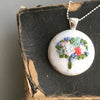 embroidered flower necklace