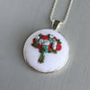Vintage Inspired Hand Embroidered Bouquet Necklace