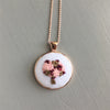 Hand Embroidered Necklace Pendant