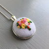 Summer Bouquet Embroidered Necklace