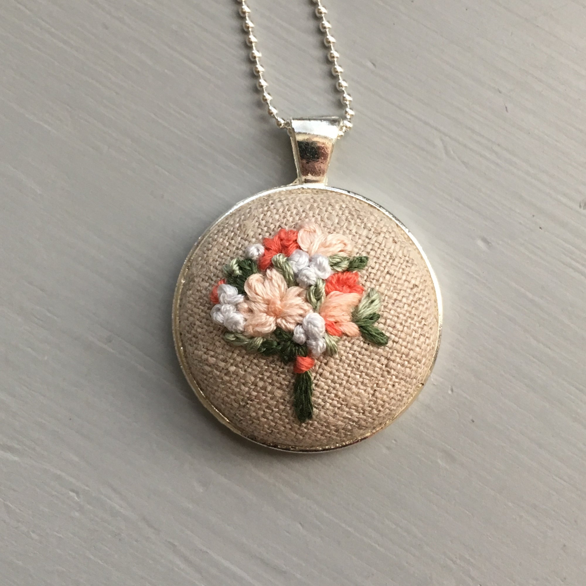 coral and peach necklace