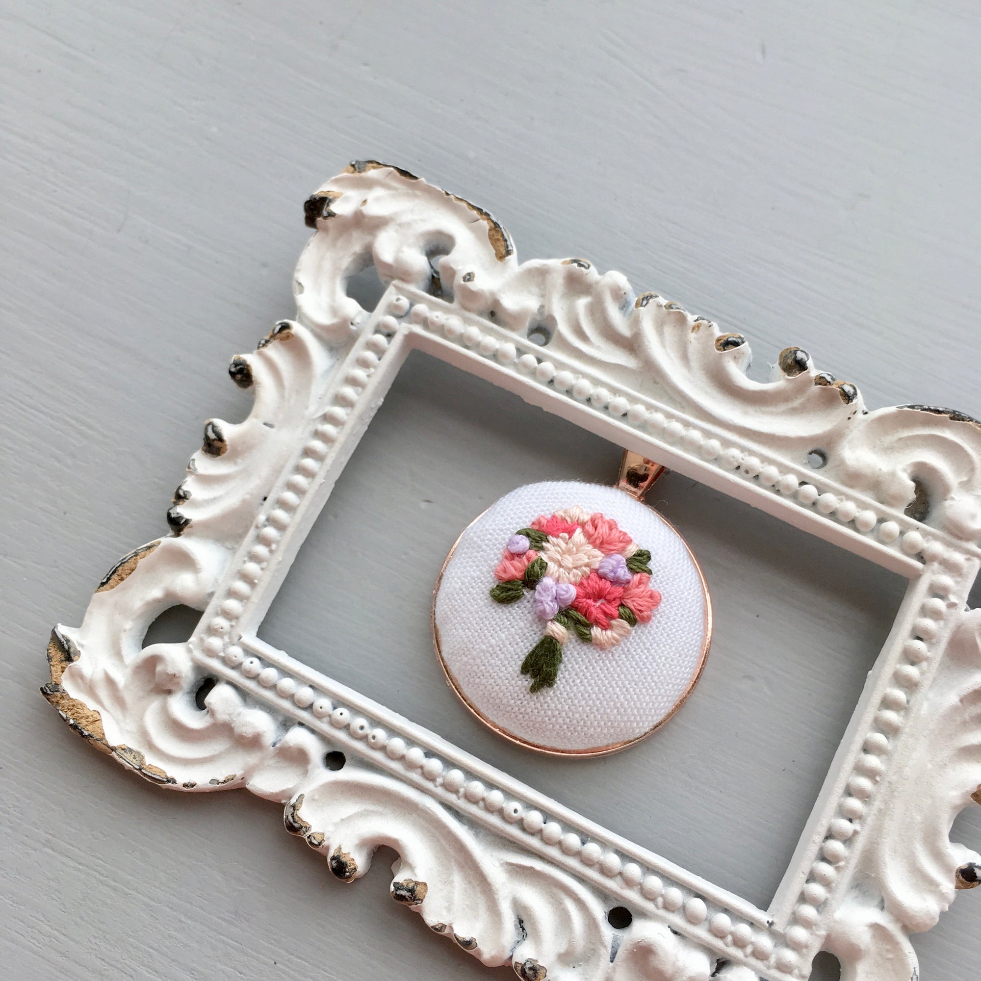 Floral Embroidery Necklace